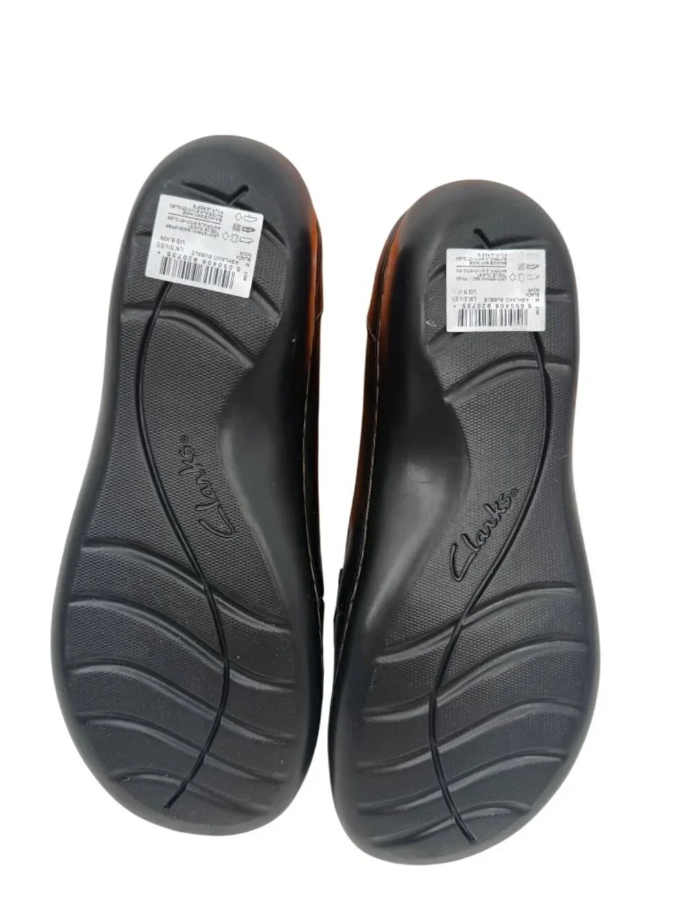 NWT & ORIG BOX CLARKS COLLECTION ASHLAND BUBBLE COMFORT BLACK LOAFERS - 8XW